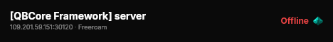 [QBCore Framework] server live status badge