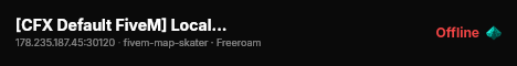 [CFX Default FiveM] Localhost live status badge
