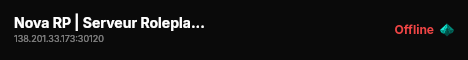 Nova RP | Serveur Roleplay Francophone live status badge