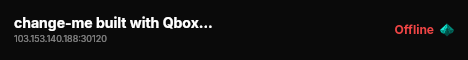 change-me built with Qbox Project by The Community! live status badge