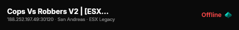 Cops Vs Robbers V2 | [ESX Legacy] live status badge