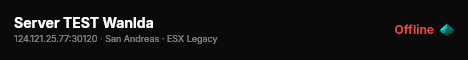 Server TEST Wanlda live status badge