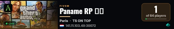 Paname RP 🔛🔝 live status badge