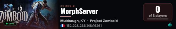 MorphServer live status badge