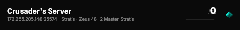 Crusader's Server live status badge