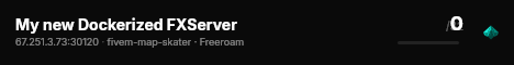 My new Dockerized FXServer live status badge