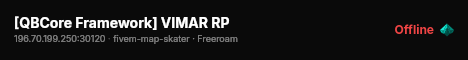 [QBCore Framework] VIMAR RP live status badge