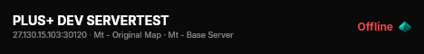 PLUS+ DEV SERVERTEST live status badge