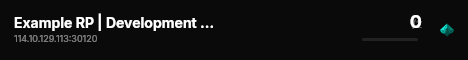 Example RP | Development Version 1.0 live status badge
