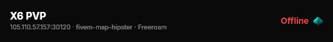 X6 PVP live status badge