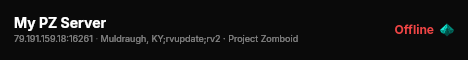 My PZ Server live status badge