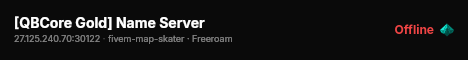 [QBCore Gold] Name Server live status badge