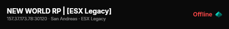 NEW WORLD RP | [ESX Legacy] live status badge