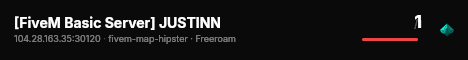 [FiveM Basic Server] JUSTINN live status badge