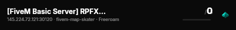 [FiveM Basic Server] RPFX TEST live status badge