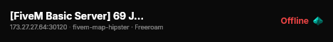 [FiveM Basic Server] 69 Jump Street live status badge