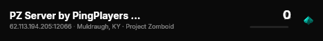 PZ Server by PingPlayers ZEUS live status badge