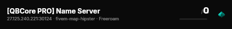 [QBCore PRO] Name Server live status badge