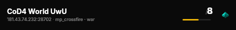 CoD4 World UwU live status badge