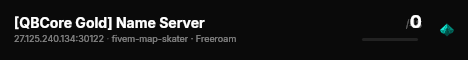 [QBCore Gold] Name Server live status badge
