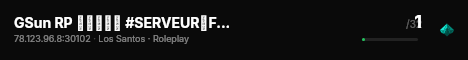 GSun RP ▬▬▬↭🡺 #SERVEUR↭FUN 🡸↭▬▬▬ 💜 live status badge