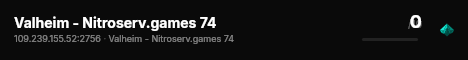 Valheim - Nitroserv.games 74 live status badge