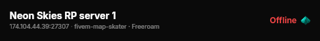 Neon Skies RP server 1 live status badge