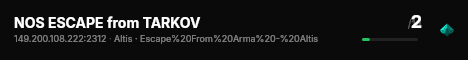 NOS ESCAPE from TARKOV live status badge