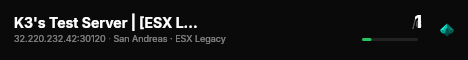 K3's Test Server | [ESX Legacy] live status badge