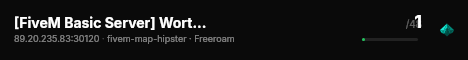 [FiveM Basic Server] Worthless Server live status badge