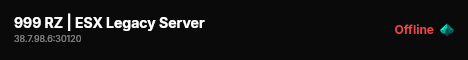 999 RZ | ESX Legacy Server live status badge
