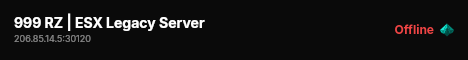 999 RZ | ESX Legacy Server live status badge