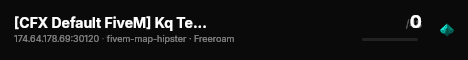 [CFX Default FiveM] Kq Test Server live status badge