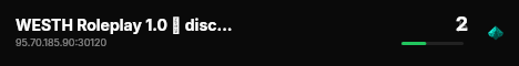 WESTH Roleplay 1.0 ✦ discord.gg/westh live status badge
