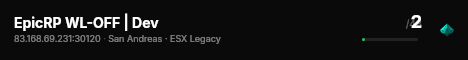 EpicRP WL-OFF | Dev live status badge
