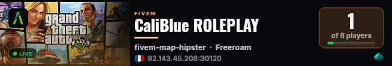 CaliBlue ROLEPLAY live status badge
