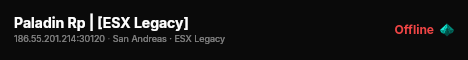 Paladin Rp | [ESX Legacy] live status badge