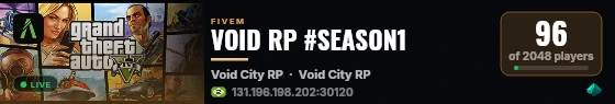VOID RP #SEASON1 live status badge