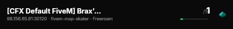 [CFX Default FiveM] Brax's Test Server live status badge