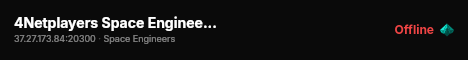 4Netplayers Space Engineers Server live status badge
