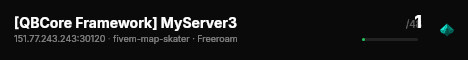 [QBCore Framework] MyServer3 live status badge