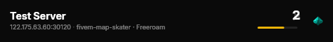 Test Server live status badge