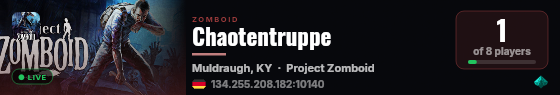 Chaotentruppe live status badge
