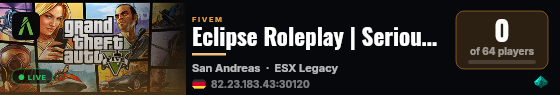 Eclipse Roleplay | Serious Roleplay live status badge