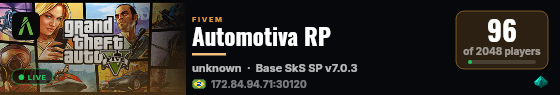 Automotiva RP live status badge