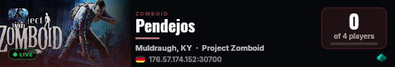Pendejos live status badge