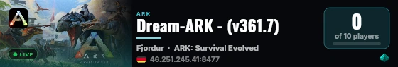 Dream-ARK - (v361.7) live status badge