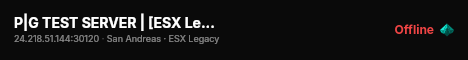 P|G TEST SERVER | [ESX Legacy] live status badge