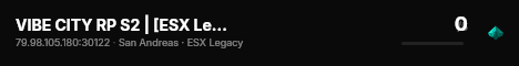VIBE CITY RP S2 | [ESX Legacy] live status badge