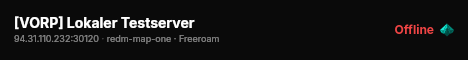 [VORP] Lokaler Testserver live status badge